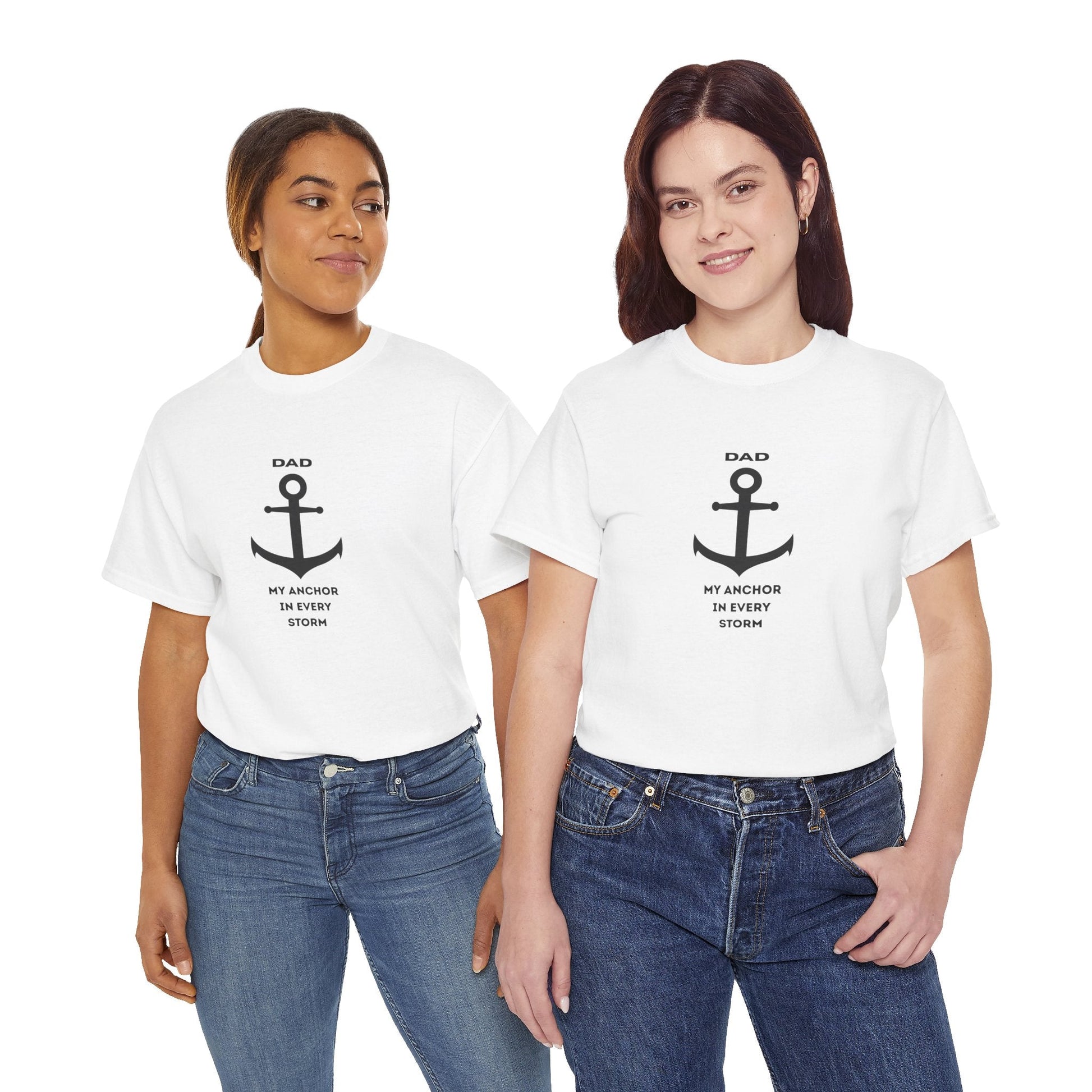 Dad, My Anchor in Every Storm T-Shirt – Father’s Day Unisex Tee, Nautical Gift for Dad, Inspirational Comfort Shirt, Strong Father Symbol Shirt Printify
