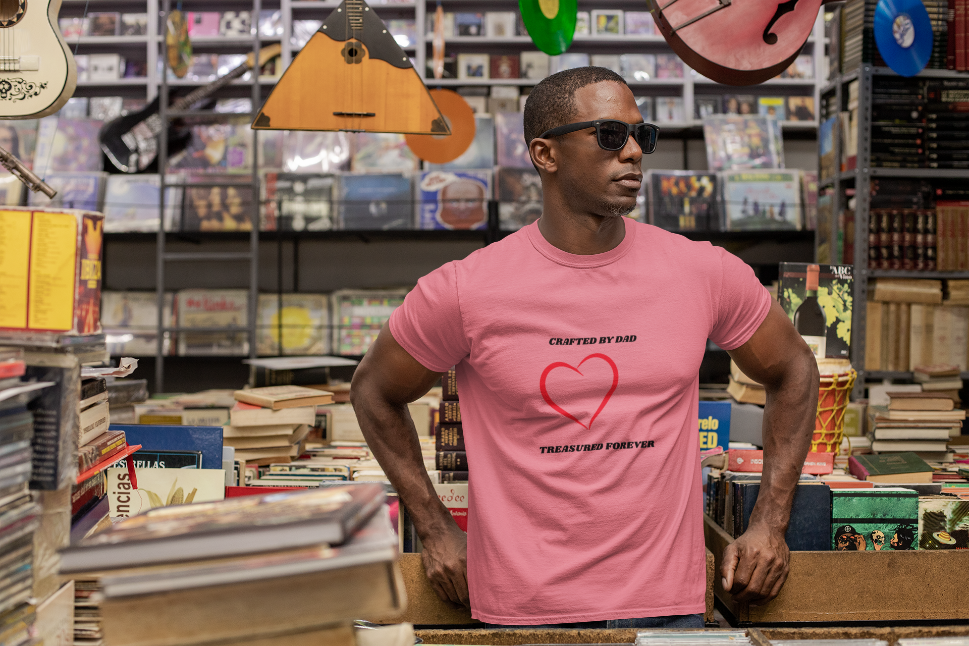 Crafted by Dad. Treasured Forever T-Shirt Printify