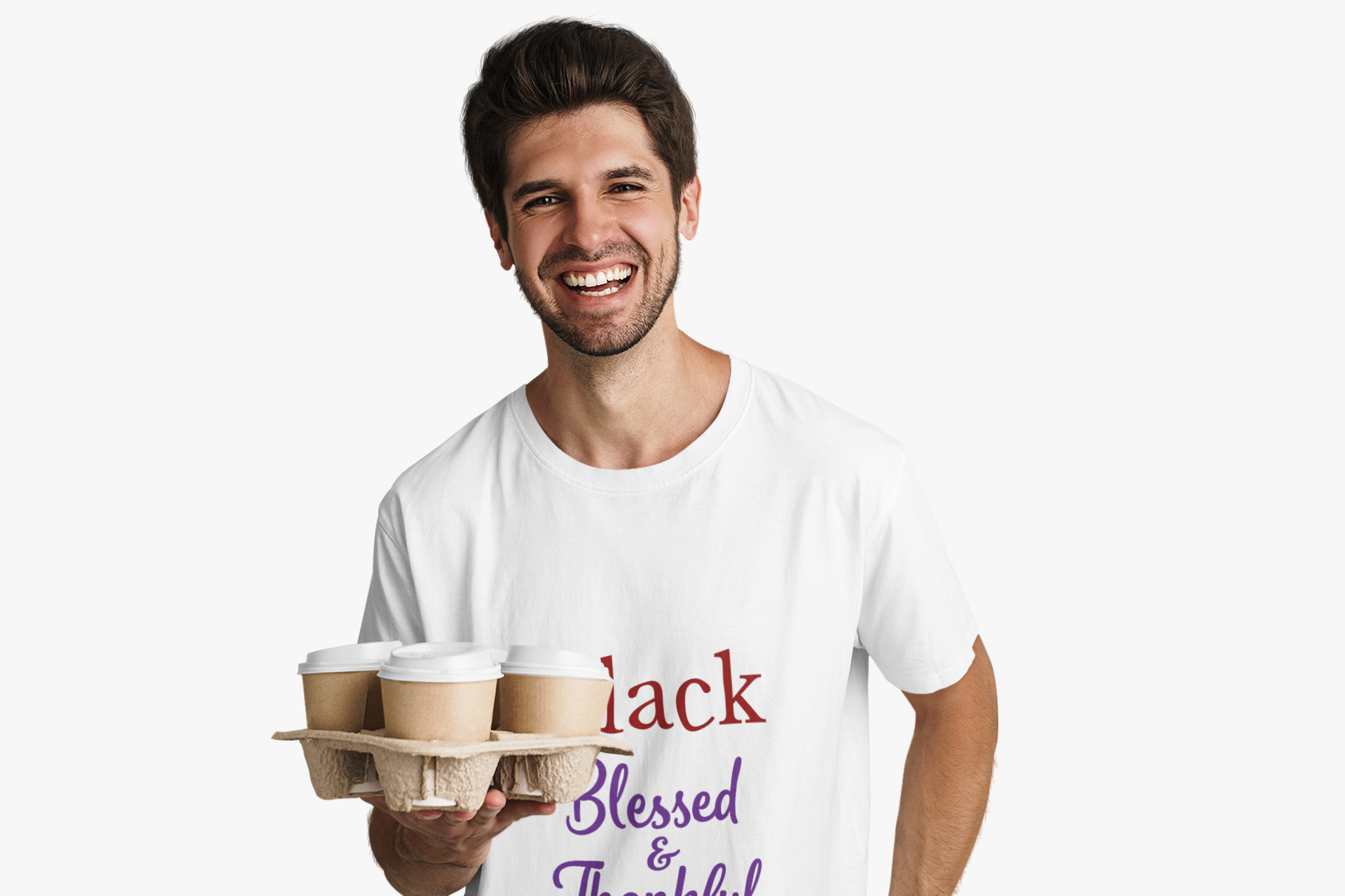 Black Blessed & Thankful T-Shirt for Women Printify